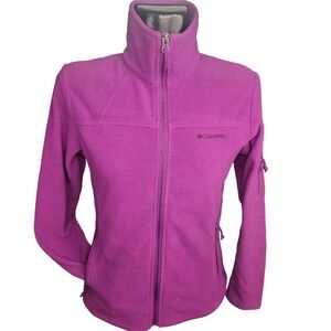 Columbia Women's Purple Fleece Zip Up Jacket S